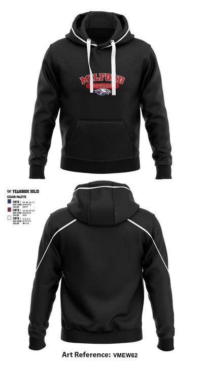 Milford Eagles Pop Warner Football and Cheer 85500081 Hoodie - 4 (1)