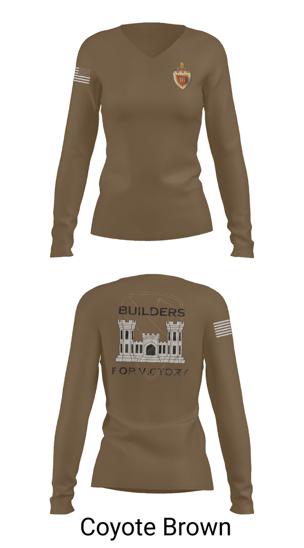 Womens Long Sleeve Vneck Shirt, 3 EN BN, , Teamtime, Team time, sublimation, custom sports apparel, team uniforms, spirit wear, spiritwear, sports uniforms, custom shirts, team store, custom team store, fundraiser sports, apparel fundraiser