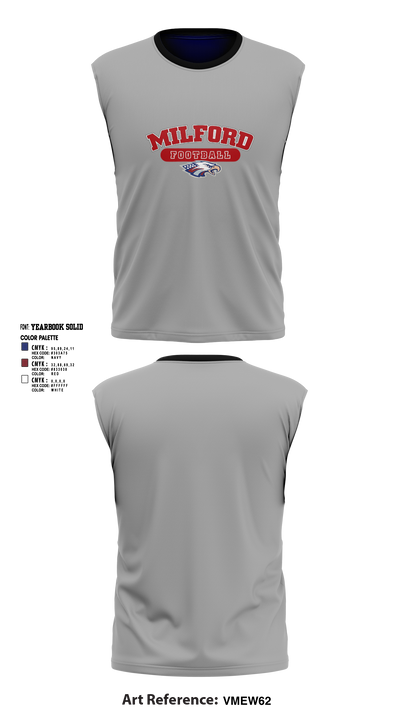 Milford Eagles Pop Warner Football and Cheer 85500081 Tank Top - 4 (1)