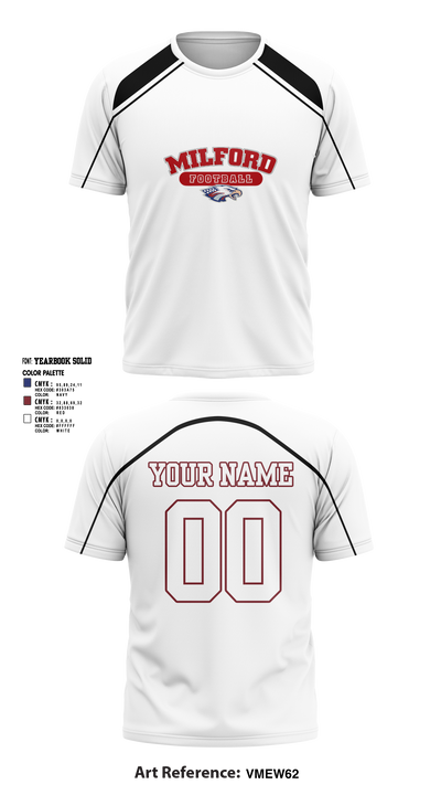 Milford Eagles Pop Warner Football and Cheer 85500081 Short Sleeve Performance Shirt - 5 (1)