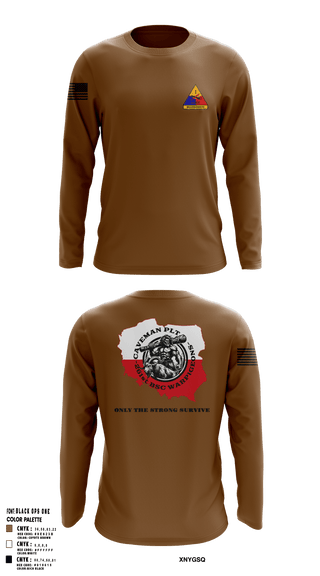 Long Sleeve Performance Shirt, 261st BSC CAVEMAN PLT, , Teamtime, Team time, sublimation, custom sports apparel, team uniforms, spirit wear, spiritwear, sports uniforms, custom shirts, team store, custom team store, fundraiser sports, apparel fundraiser