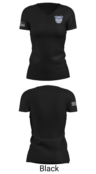 Bate Middle School (John W. Bate) Baseball 45359159 Women's Short Sleeve V-neck Shirt - 38