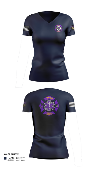 Womens Short Sleeve Vneck Shirt, Piper High School Public Services Academy, Fire Department, Teamtime, Team time, sublimation, custom sports apparel, team uniforms, spirit wear, spiritwear, sports uniforms, custom shirts, team store, custom team store, fundraiser sports, apparel fundraiser