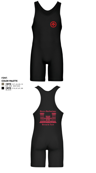 B 104th 60756364 Wrestling Singlet - 2