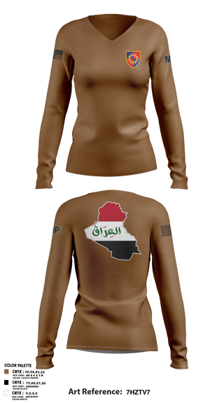 Womens Long Sleeve Vneck Shirt, 617th MP DET, , Teamtime, Team time, sublimation, custom sports apparel, team uniforms, spirit wear, spiritwear, sports uniforms, custom shirts, team store, custom team store, fundraiser sports, apparel fundraiser