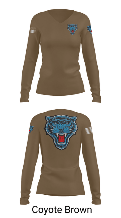 Blue Panthers 97909853 Women's Long Sleeve V-neck Shirt - 17