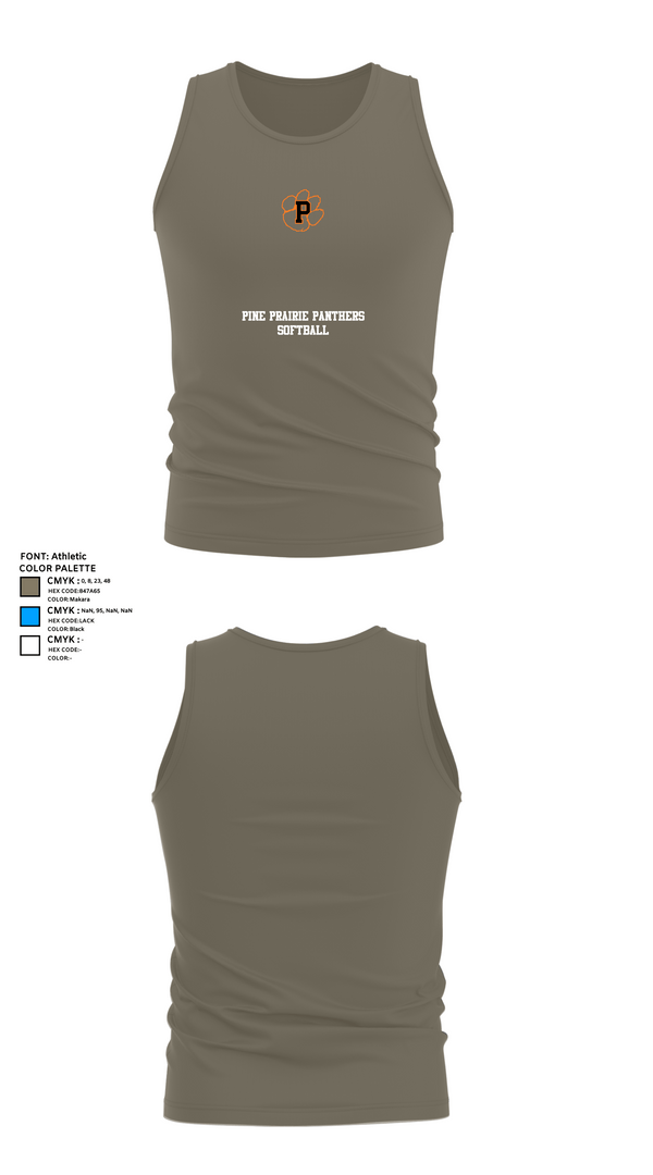 Tank Top, Pine Prairie Panthers Softball, Softball, Teamtime, Team time, sublimation, custom sports apparel, team uniforms, spirit wear, spiritwear, sports uniforms, custom shirts, team store, custom team store, fundraiser sports, apparel fundraiser