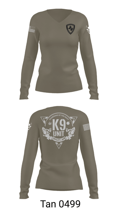 Guardians of the Night 82205307 Women's Long Sleeve V-neck Shirt - 77