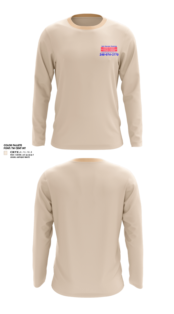 Long Sleeve Performance Shirt, Josh Custom Painting, , Teamtime, Team time, sublimation, custom sports apparel, team uniforms, spirit wear, spiritwear, sports uniforms, custom shirts, team store, custom team store, fundraiser sports, apparel fundraiser