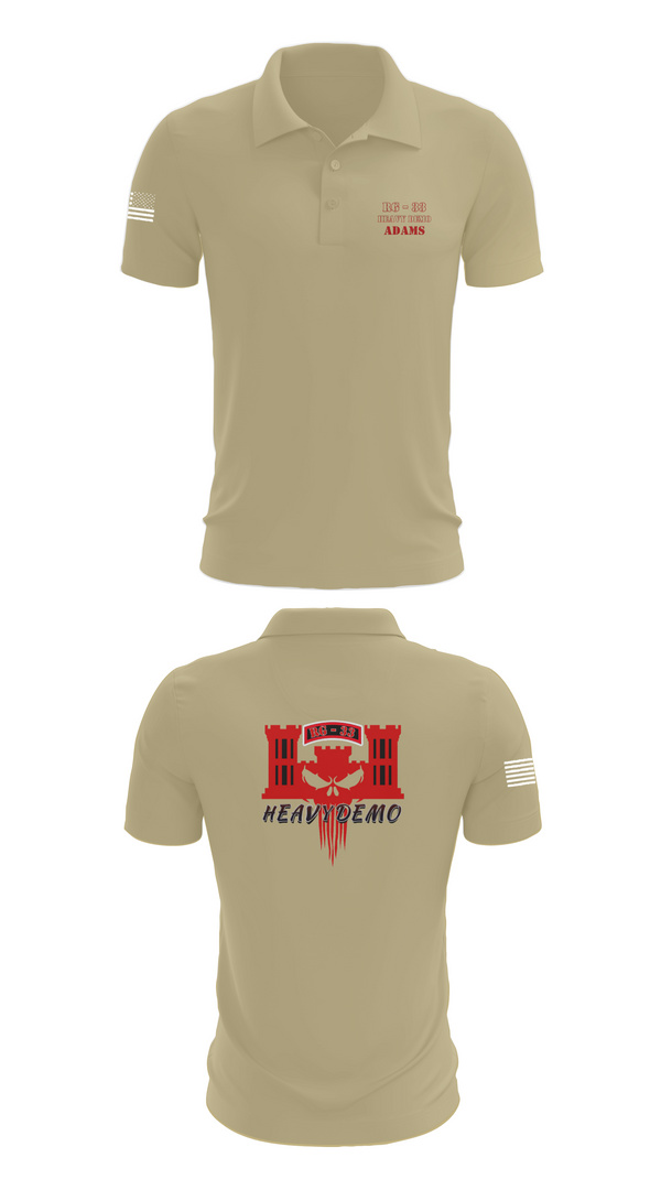 Short Sleeve Performance Polo, CESD Bravo 35th Engineer Battalion, , Teamtime, Team time, sublimation, custom sports apparel, team uniforms, spirit wear, spiritwear, sports uniforms, custom shirts, team store, custom team store, fundraiser sports, apparel fundraiser