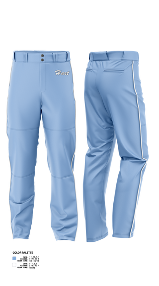 Baseball Pants, William S Hart Baseball and Softball, Baseball, Teamtime, Team time, sublimation, custom sports apparel, team uniforms, spirit wear, spiritwear, sports uniforms, custom shirts, team store, custom team store, fundraiser sports, apparel fundraiser
