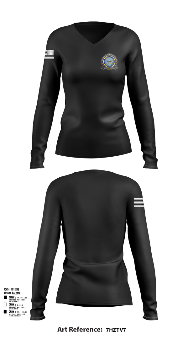 Womens Long Sleeve Vneck Shirt, Defense Cortinating Element, , Teamtime, Team time, sublimation, custom sports apparel, team uniforms, spirit wear, spiritwear, sports uniforms, custom shirts, team store, custom team store, fundraiser sports, apparel fundraiser