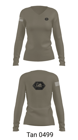 Womens Long Sleeve Vneck Shirt, TCU Ranger Challenge, , Teamtime, Team time, sublimation, custom sports apparel, team uniforms, spirit wear, spiritwear, sports uniforms, custom shirts, team store, custom team store, fundraiser sports, apparel fundraiser