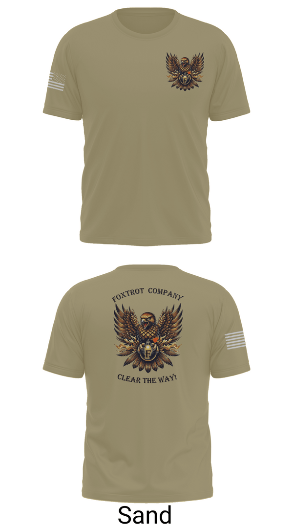 Short Sleeve Performance Shirt, Foxtrot Company, 832nd OD BN, Army, Teamtime, Team time, sublimation, custom sports apparel, team uniforms, spirit wear, spiritwear, sports uniforms, custom shirts, team store, custom team store, fundraiser sports, apparel fundraiser