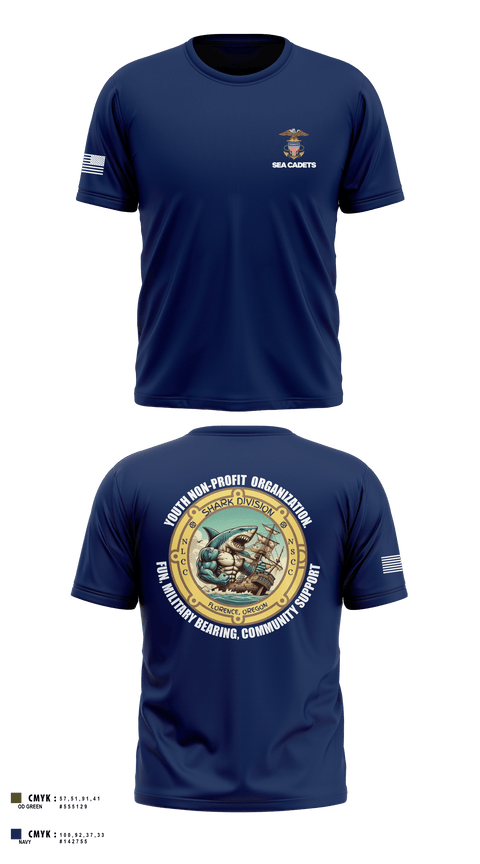 Short Sleeve Performance Shirt, US Naval Sea Cadets Shark Division, , Teamtime, Team time, sublimation, custom sports apparel, team uniforms, spirit wear, spiritwear, sports uniforms, custom shirts, team store, custom team store, fundraiser sports, apparel fundraiser