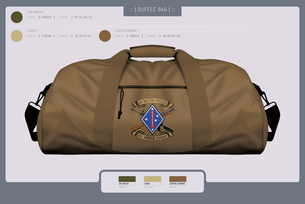Duffle Bag, 1LAR, Marines, Teamtime, Team time, sublimation, custom sports apparel, team uniforms, spirit wear, spiritwear, sports uniforms, custom shirts, team store, custom team store, fundraiser sports, apparel fundraiser