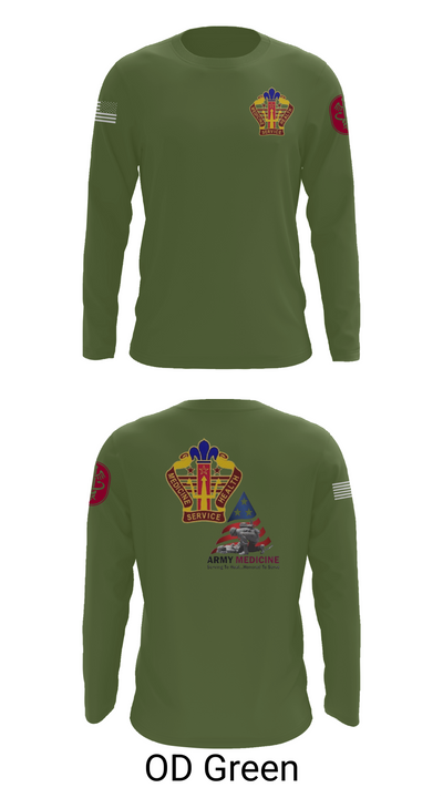 USA MEDDAC KAHC 77066596 Long Sleeve Performance Shirt 46