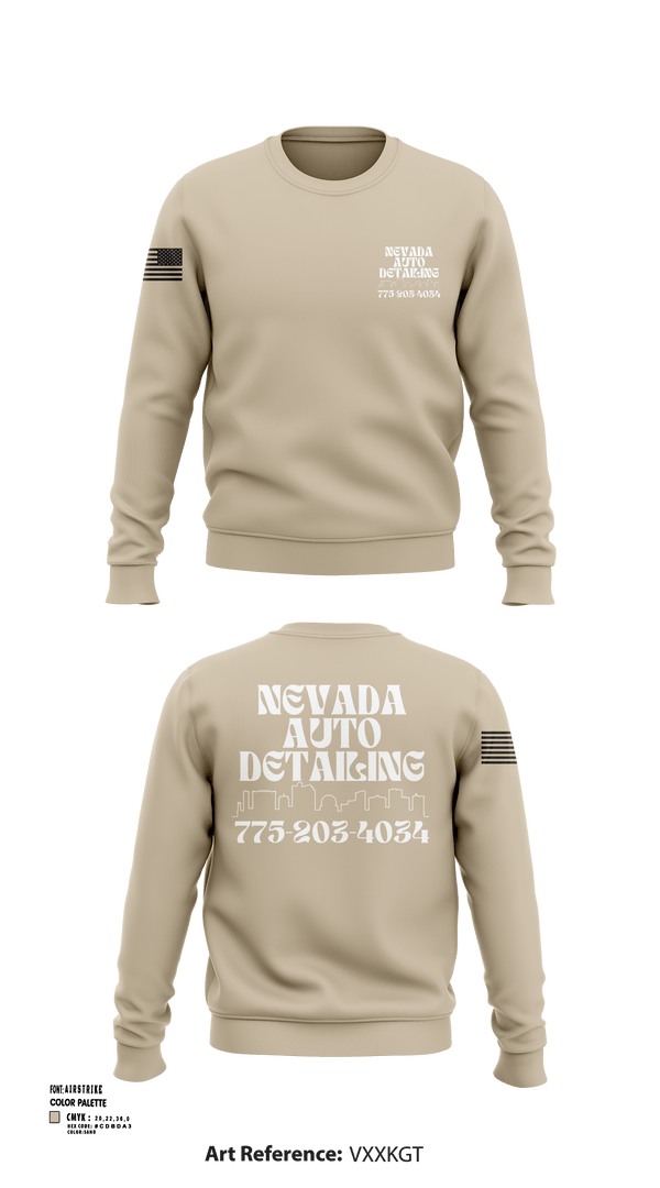Crew Neck Sweatshirt, Nevada auto detailing, , Teamtime, Team time, sublimation, custom sports apparel, team uniforms, spirit wear, spiritwear, sports uniforms, custom shirts, team store, custom team store, fundraiser sports, apparel fundraiser