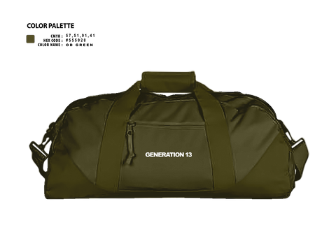 Duffle Bag, Generation 13, , Teamtime, Team time, sublimation, custom sports apparel, team uniforms, spirit wear, spiritwear, sports uniforms, custom shirts, team store, custom team store, fundraiser sports, apparel fundraiser