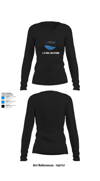 Womens Long Sleeve Vneck Shirt, J’s Pool Solutions, , Teamtime, Team time, sublimation, custom sports apparel, team uniforms, spirit wear, spiritwear, sports uniforms, custom shirts, team store, custom team store, fundraiser sports, apparel fundraiser
