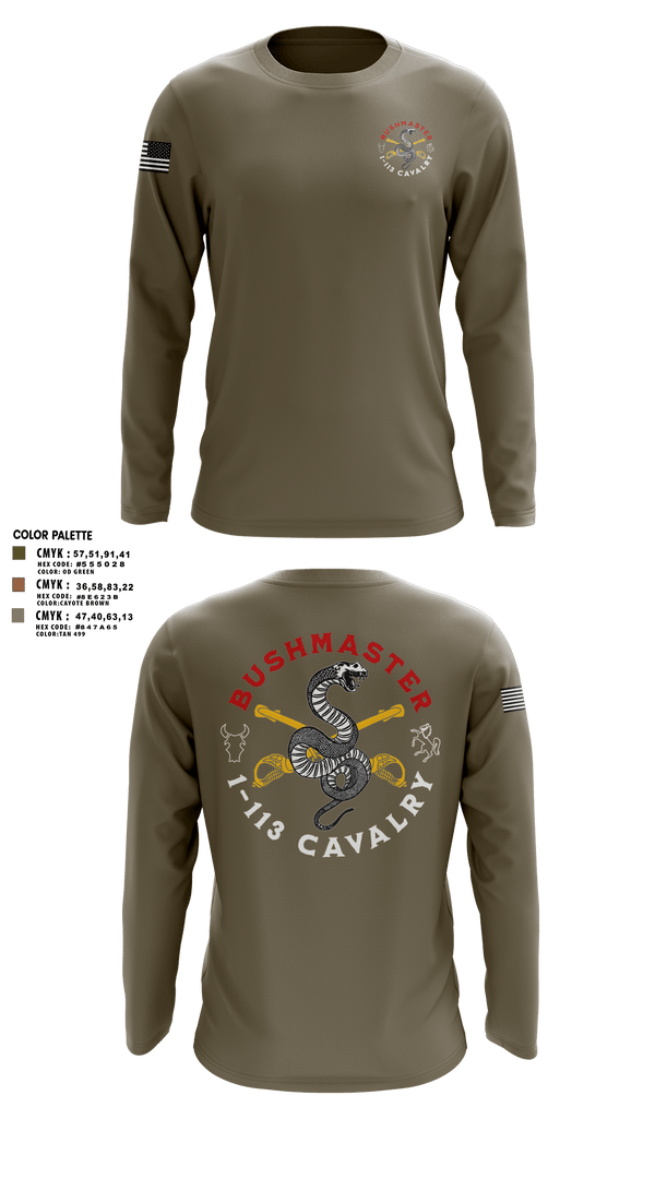 Long Sleeve Performance Shirt, 1-113 Calvary, , Teamtime, Team time, sublimation, custom sports apparel, team uniforms, spirit wear, spiritwear, sports uniforms, custom shirts, team store, custom team store, fundraiser sports, apparel fundraiser