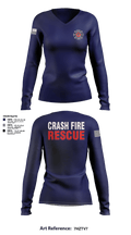 ISA Air base Fire Dept. 19172110 Women's Long Sleeve V-neck Shirt - 66
