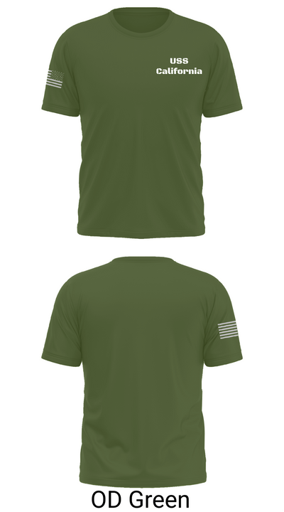 USS California 47794355 Short Sleeve Performance Shirt - 53