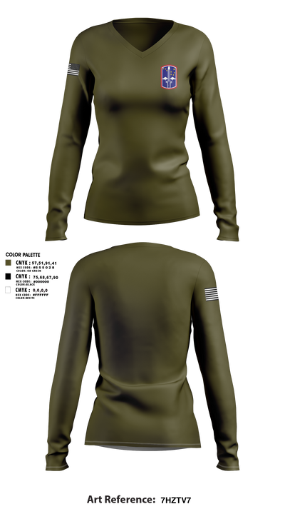 172 Women's Long Sleeve V-neck Shirt - 1