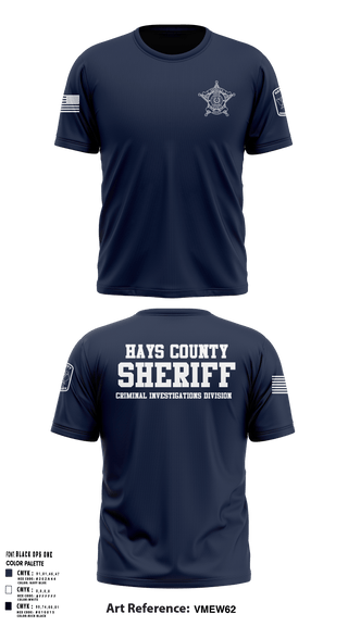 Short Sleeve Performance Shirt, Hays County Sheriff's Office - CID, , Teamtime, Team time, sublimation, custom sports apparel, team uniforms, spirit wear, spiritwear, sports uniforms, custom shirts, team store, custom team store, fundraiser sports, apparel fundraiser