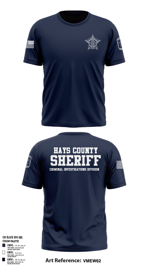 Short Sleeve Performance Shirt, Hays County Sheriff's Office - CID, , Teamtime, Team time, sublimation, custom sports apparel, team uniforms, spirit wear, spiritwear, sports uniforms, custom shirts, team store, custom team store, fundraiser sports, apparel fundraiser