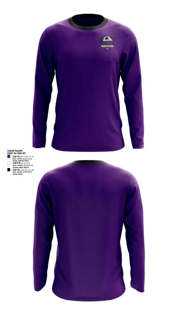 Long Sleeve Performance Shirt, Mighty munchkins, Men's Soccer, Teamtime, Team time, sublimation, custom sports apparel, team uniforms, spirit wear, spiritwear, sports uniforms, custom shirts, team store, custom team store, fundraiser sports, apparel fundraiser