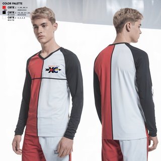 Womens Long Sleeve Vneck Shirt, Forreston High School Track and Field, Track & Field, Teamtime, Team time, sublimation, custom sports apparel, team uniforms, spirit wear, spiritwear, sports uniforms, custom shirts, team store, custom team store, fundraiser sports, apparel fundraiser