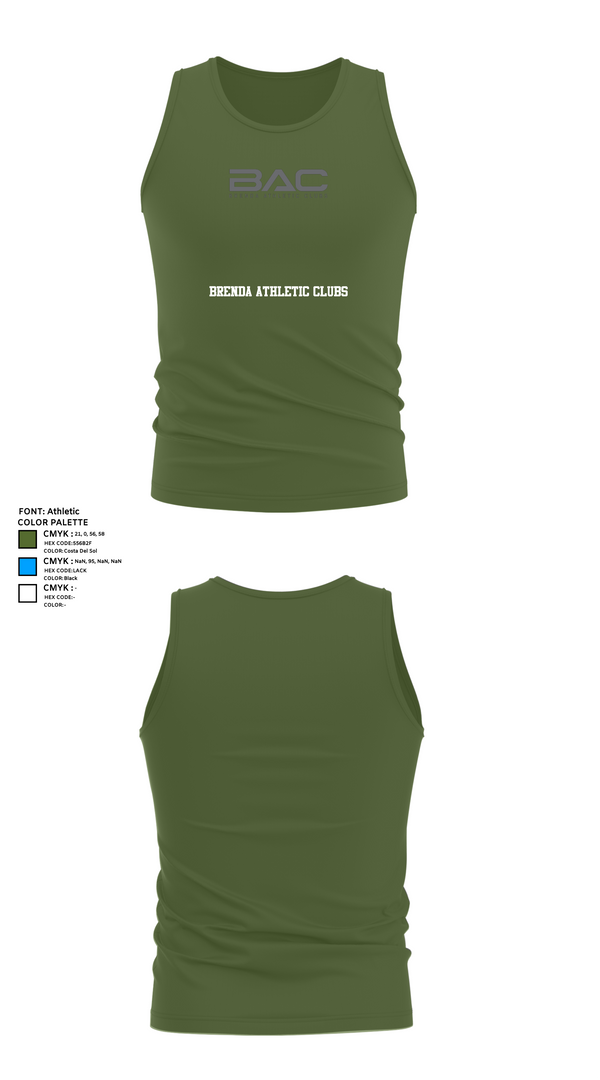 Tank Top, Brenda Athletic Clubs, Tennis, Teamtime, Team time, sublimation, custom sports apparel, team uniforms, spirit wear, spiritwear, sports uniforms, custom shirts, team store, custom team store, fundraiser sports, apparel fundraiser