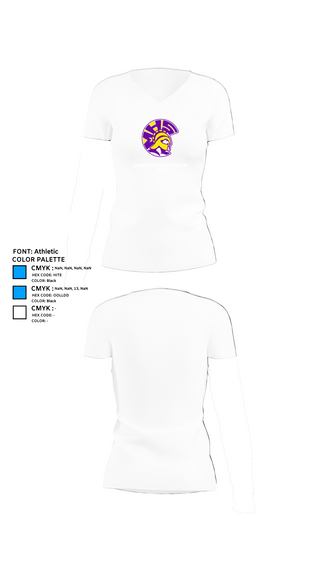 Womens Short Sleeve Vneck Shirt, Mendota High School Track and Field, Track & Field, Teamtime, Team time, sublimation, custom sports apparel, team uniforms, spirit wear, spiritwear, sports uniforms, custom shirts, team store, custom team store, fundraiser sports, apparel fundraiser