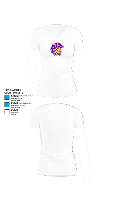 Mendota High School Track and Field 70023215 Women's Short Sleeve V-neck Shirt - 18