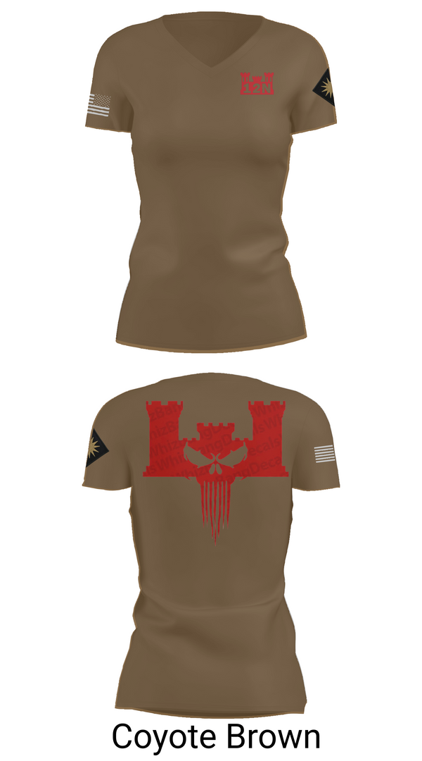 Womens Short Sleeve Vneck Shirt, A co 578th BEB, , Teamtime, Team time, sublimation, custom sports apparel, team uniforms, spirit wear, spiritwear, sports uniforms, custom shirts, team store, custom team store, fundraiser sports, apparel fundraiser