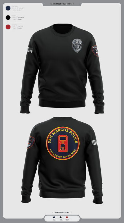 San marcos police - field force 1789471 Crew Neck Sweatshirt - 2