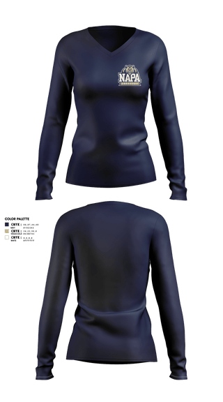 Womens Long Sleeve Vneck Shirt, Napa Grizzlies, Women's Lacrosse, Teamtime, Team time, sublimation, custom sports apparel, team uniforms, spirit wear, spiritwear, sports uniforms, custom shirts, team store, custom team store, fundraiser sports, apparel fundraiser