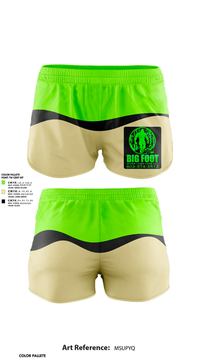 Bigfoot Wines Lawn Care LLC 14313054 Women's Shorts - 1