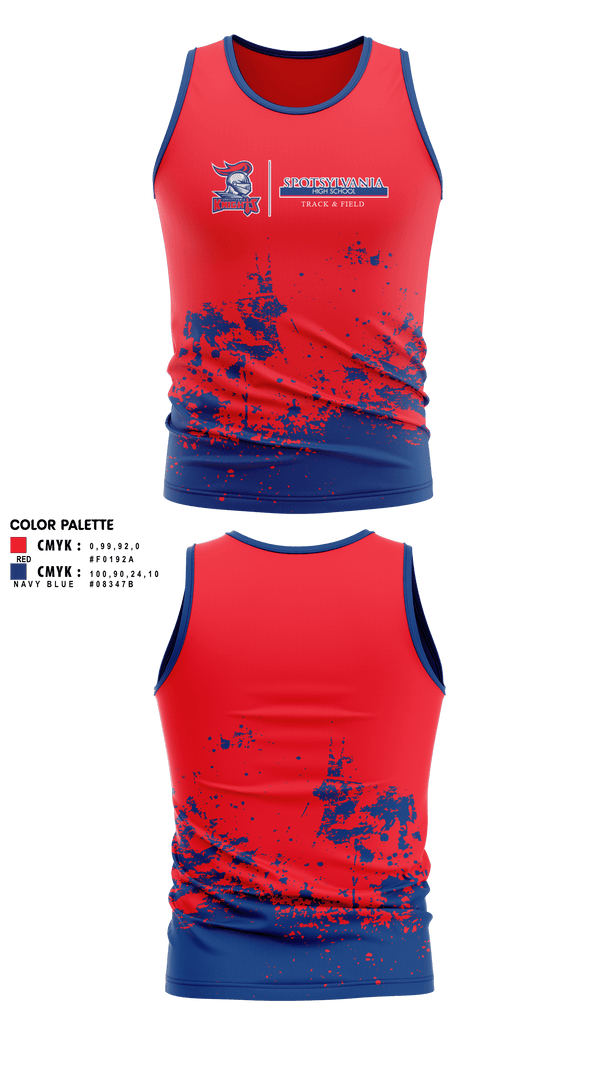 Tank Top, Spotsylvania High School Track & Field, Track & Field, Teamtime, Team time, sublimation, custom sports apparel, team uniforms, spirit wear, spiritwear, sports uniforms, custom shirts, team store, custom team store, fundraiser sports, apparel fundraiser