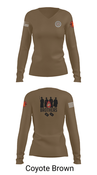 Womens Long Sleeve Vneck Shirt, Wpns 1/8 Mortars, , Teamtime, Team time, sublimation, custom sports apparel, team uniforms, spirit wear, spiritwear, sports uniforms, custom shirts, team store, custom team store, fundraiser sports, apparel fundraiser
