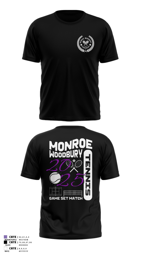 Short Sleeve Performance Shirt, Monroe Woodbury, Tennis, Teamtime, Team time, sublimation, custom sports apparel, team uniforms, spirit wear, spiritwear, sports uniforms, custom shirts, team store, custom team store, fundraiser sports, apparel fundraiser