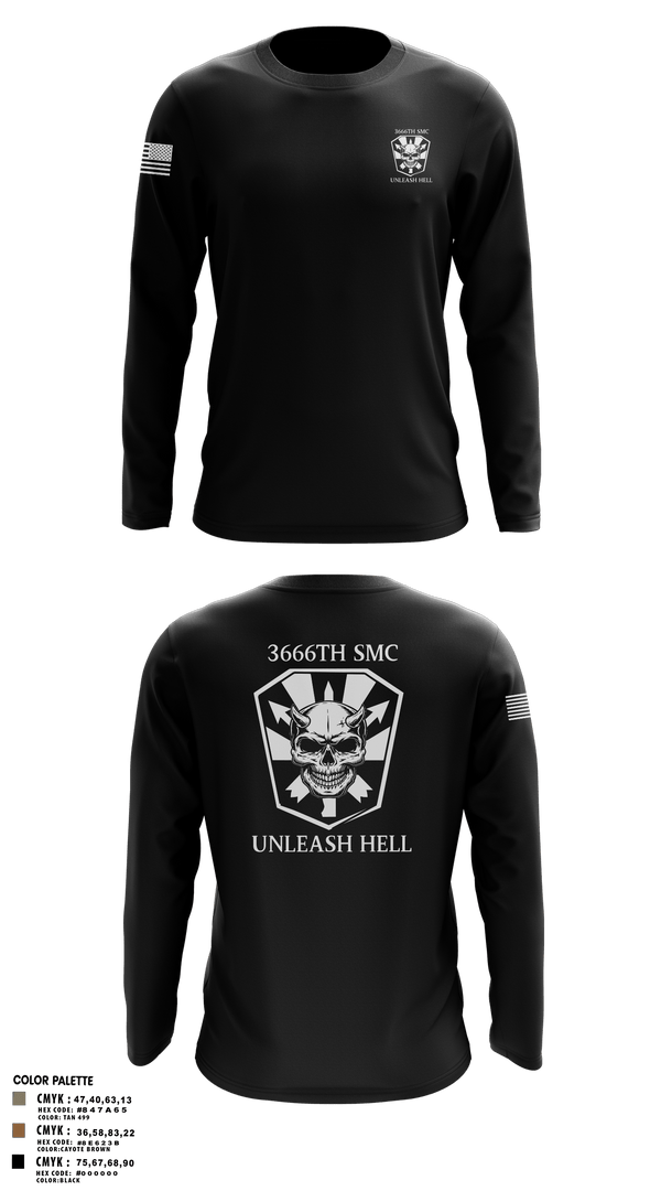 Long Sleeve Performance Shirt, 3666 Support Maintenance Company, , Teamtime, Team time, sublimation, custom sports apparel, team uniforms, spirit wear, spiritwear, sports uniforms, custom shirts, team store, custom team store, fundraiser sports, apparel fundraiser