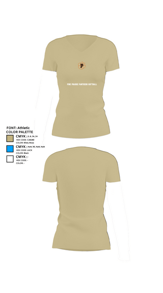 Womens Short Sleeve Vneck Shirt, Pine Prairie Panthers Softball, Softball, Teamtime, Team time, sublimation, custom sports apparel, team uniforms, spirit wear, spiritwear, sports uniforms, custom shirts, team store, custom team store, fundraiser sports, apparel fundraiser
