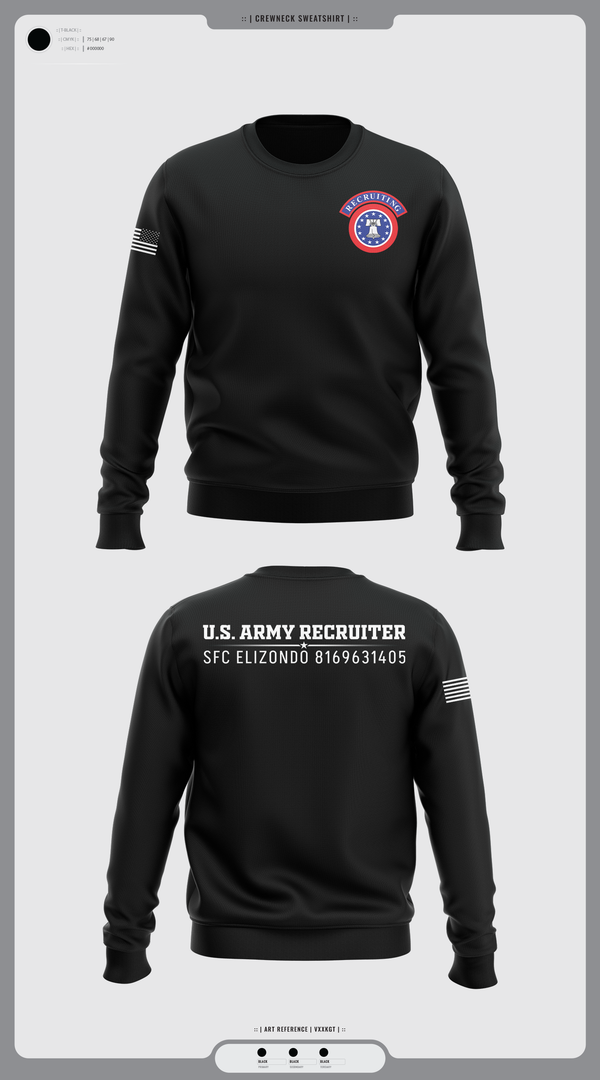 Crew Neck Sweatshirt, Recruiting, Army, Teamtime, Team time, sublimation, custom sports apparel, team uniforms, spirit wear, spiritwear, sports uniforms, custom shirts, team store, custom team store, fundraiser sports, apparel fundraiser