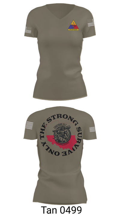 261st BSC CAVEMAN PLT 28746409 Women's Short Sleeve V-neck Shirt - 68