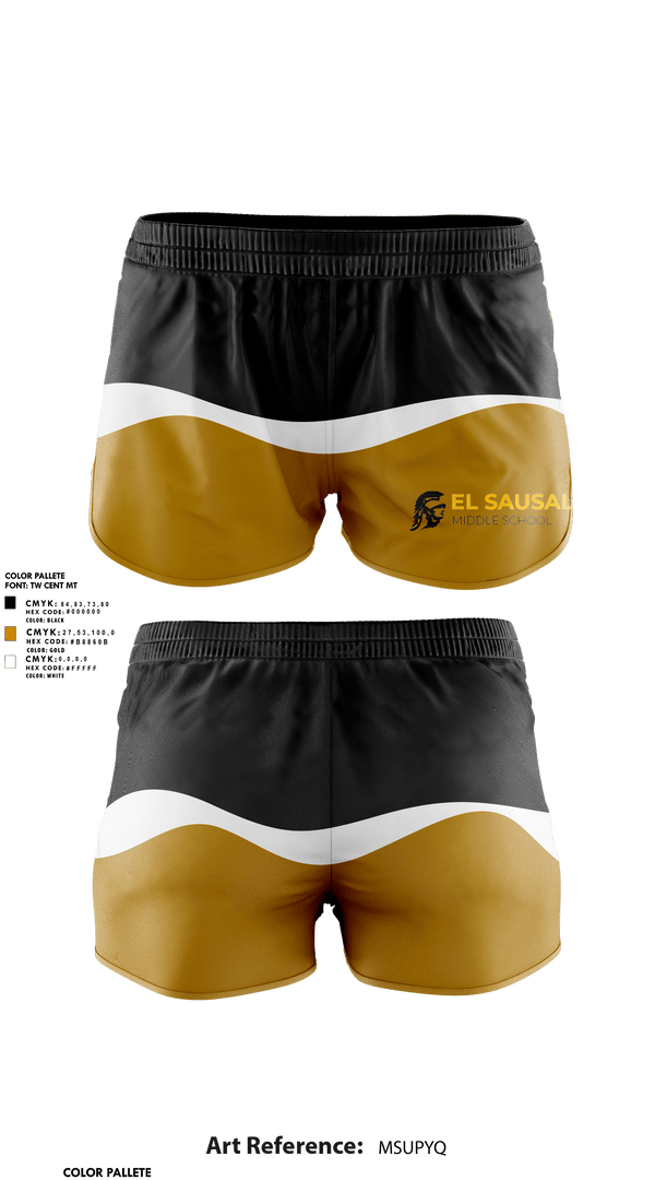 Womens Shorts, El Sausal Middle School, Spirit Store, Teamtime, Team time, sublimation, custom sports apparel, team uniforms, spirit wear, spiritwear, sports uniforms, custom shirts, team store, custom team store, fundraiser sports, apparel fundraiser