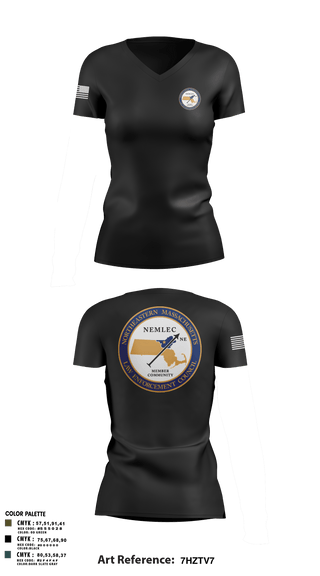 Womens Short Sleeve Vneck Shirt, NEMLEC, , Teamtime, Team time, sublimation, custom sports apparel, team uniforms, spirit wear, spiritwear, sports uniforms, custom shirts, team store, custom team store, fundraiser sports, apparel fundraiser