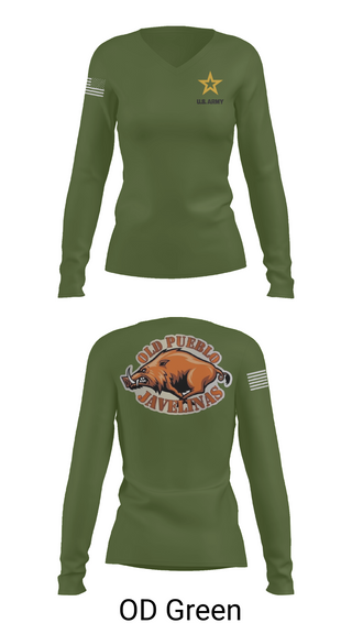 Womens Long Sleeve Vneck Shirt, Old Pueblo, , Teamtime, Team time, sublimation, custom sports apparel, team uniforms, spirit wear, spiritwear, sports uniforms, custom shirts, team store, custom team store, fundraiser sports, apparel fundraiser