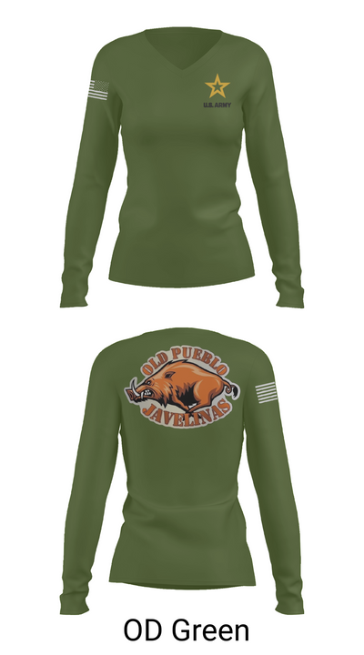 Old Pueblo 62113745 Women's Long Sleeve V-neck Shirt - 57
